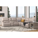 Parker Living Whitman MWHI-PACKA(H)-P50-VLI Verona Linen 6 pc Power Reclining Sectional with Adjustable Headrests