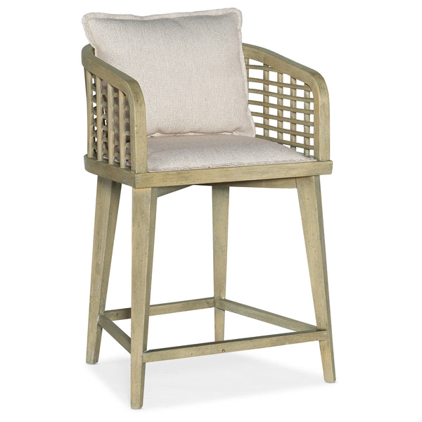 Hooker Furniture 6015-75350-80 Surfrider Barrel Back Swivel Counter Stool IMAGE 1