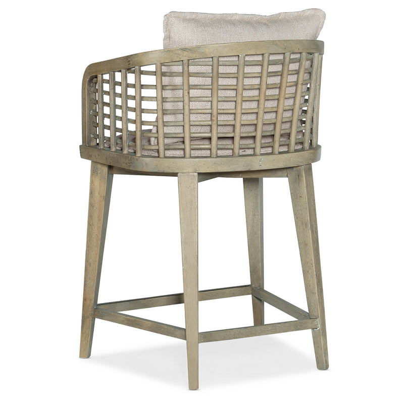 Hooker Furniture 6015-75350-80 Surfrider Barrel Back Swivel Counter Stool IMAGE 2