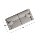 Bassett Carolina Stationary Fabric Sofa 3887-62 1539-19U IMAGE 4