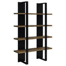 Coaster Furniture Danbrook 882036 71-inch 4-shelf Bookshelf - Black and Aged Walnut IMAGE 1