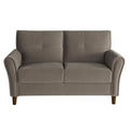 Homelegance Dunleith Stationary Fabric Loveseat 9348BRW-2 IMAGE 1