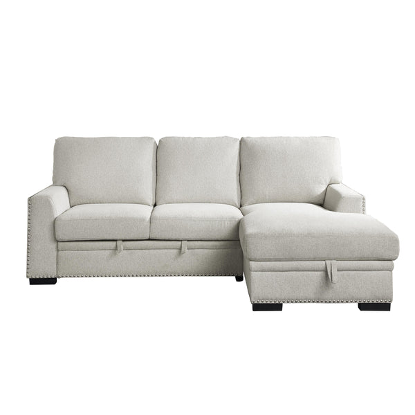 Homelegance Morelia 9468BE*2RC2L 2 pc Sectional with Pull-out Bed and Right Chaise with Hidden Storage IMAGE 1