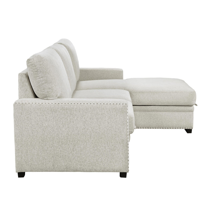 Homelegance Morelia 9468BE*2RC2L 2 pc Sectional with Pull-out Bed and Right Chaise with Hidden Storage IMAGE 3