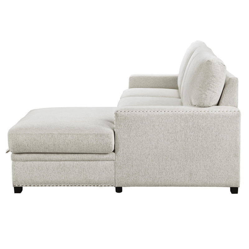 Homelegance Morelia 9468BE*2RC2L 2 pc Sectional with Pull-out Bed and Right Chaise with Hidden Storage IMAGE 4