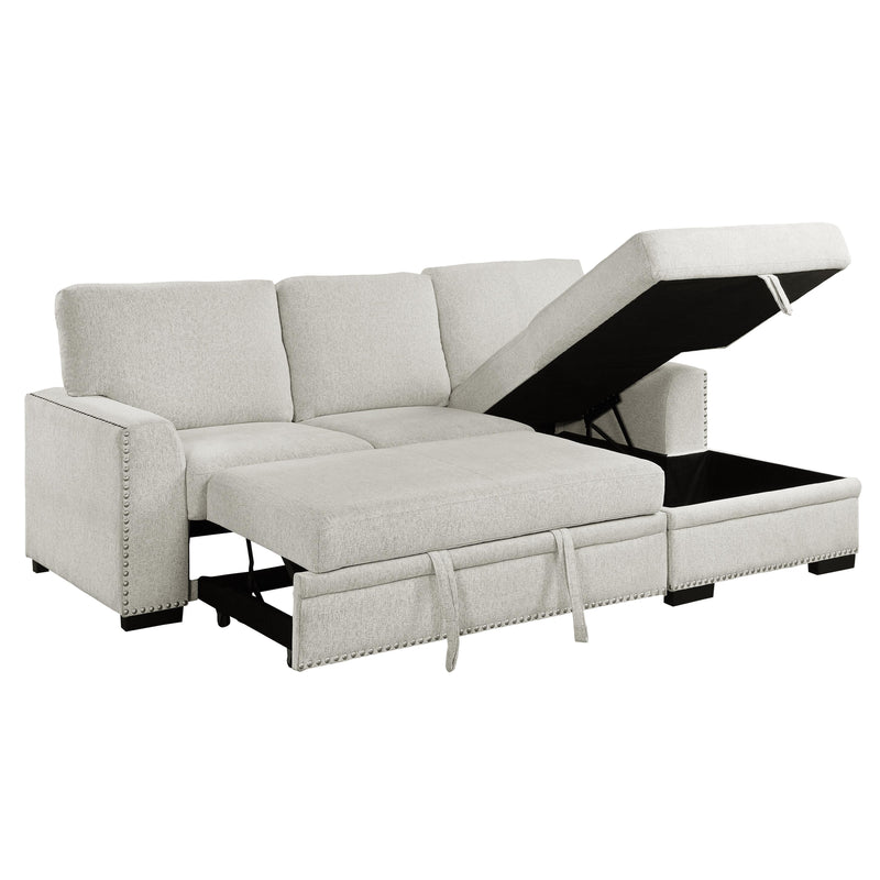 Homelegance Morelia 9468BE*2RC2L 2 pc Sectional with Pull-out Bed and Right Chaise with Hidden Storage IMAGE 6