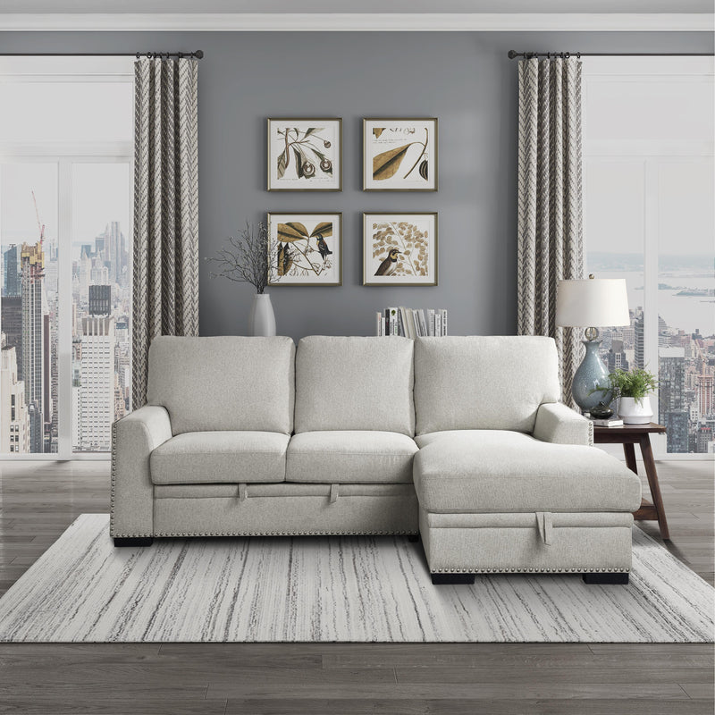 Homelegance Morelia 9468BE*2RC2L 2 pc Sectional with Pull-out Bed and Right Chaise with Hidden Storage IMAGE 7