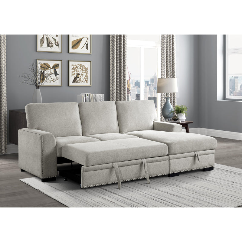 Homelegance Morelia 9468BE*2RC2L 2 pc Sectional with Pull-out Bed and Right Chaise with Hidden Storage IMAGE 8