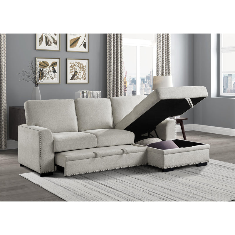 Homelegance Morelia 9468BE*2RC2L 2 pc Sectional with Pull-out Bed and Right Chaise with Hidden Storage IMAGE 9