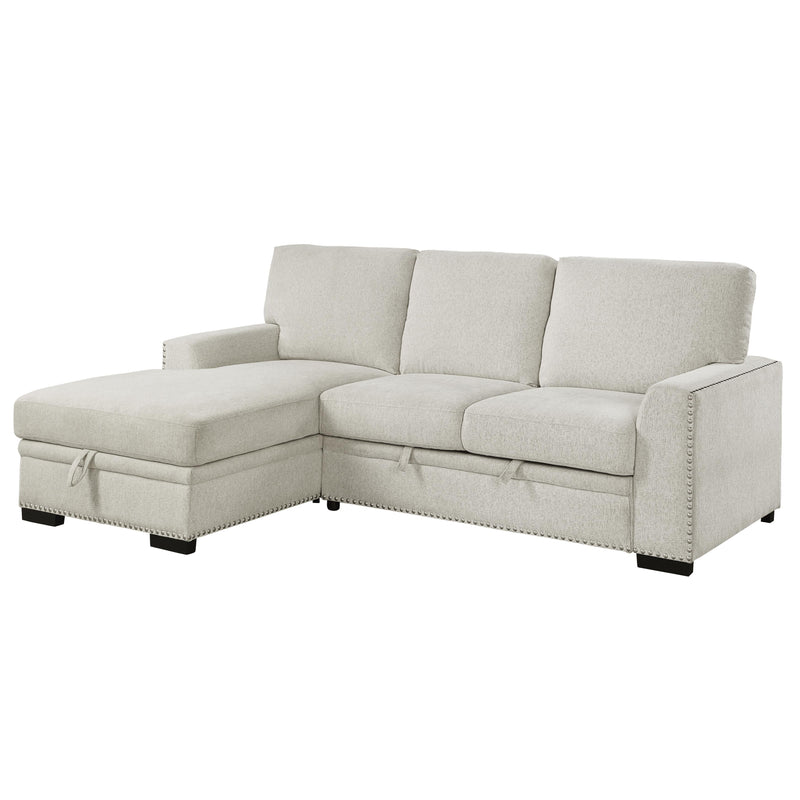 Homelegance Morelia 9468BE*2LC2R 2 pc Sectional with Pull-out Bed and Left Chaise with Hidden Storage IMAGE 2
