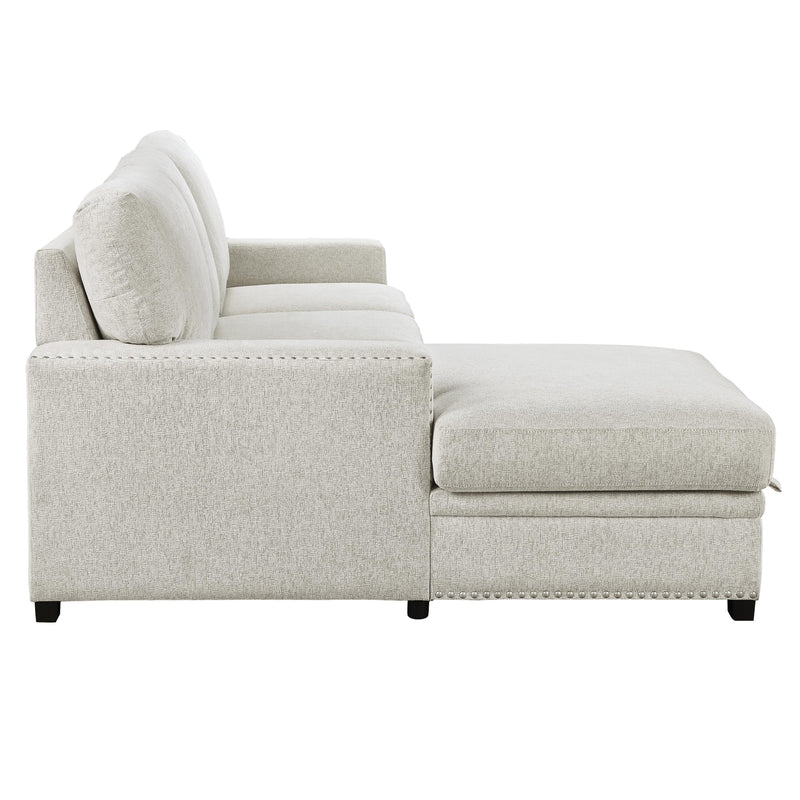 Homelegance Morelia 9468BE*2LC2R 2 pc Sectional with Pull-out Bed and Left Chaise with Hidden Storage IMAGE 3