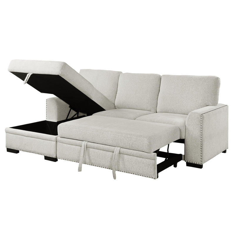 Homelegance Morelia 9468BE*2LC2R 2 pc Sectional with Pull-out Bed and Left Chaise with Hidden Storage IMAGE 6