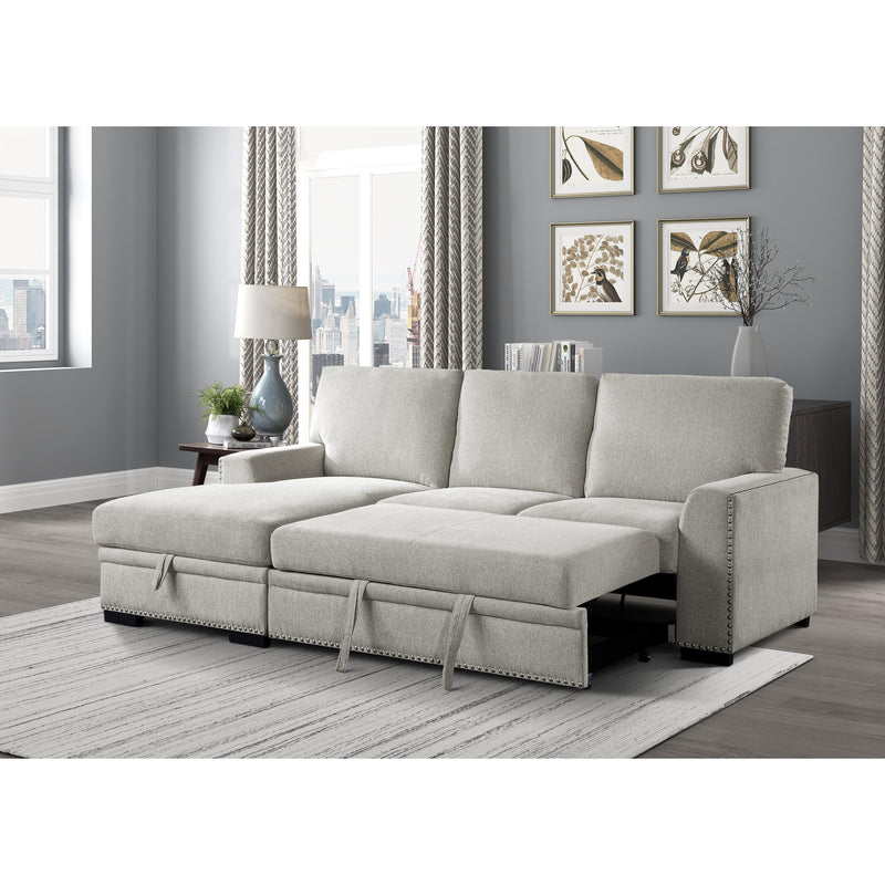 Homelegance Morelia 9468BE*2LC2R 2 pc Sectional with Pull-out Bed and Left Chaise with Hidden Storage IMAGE 8