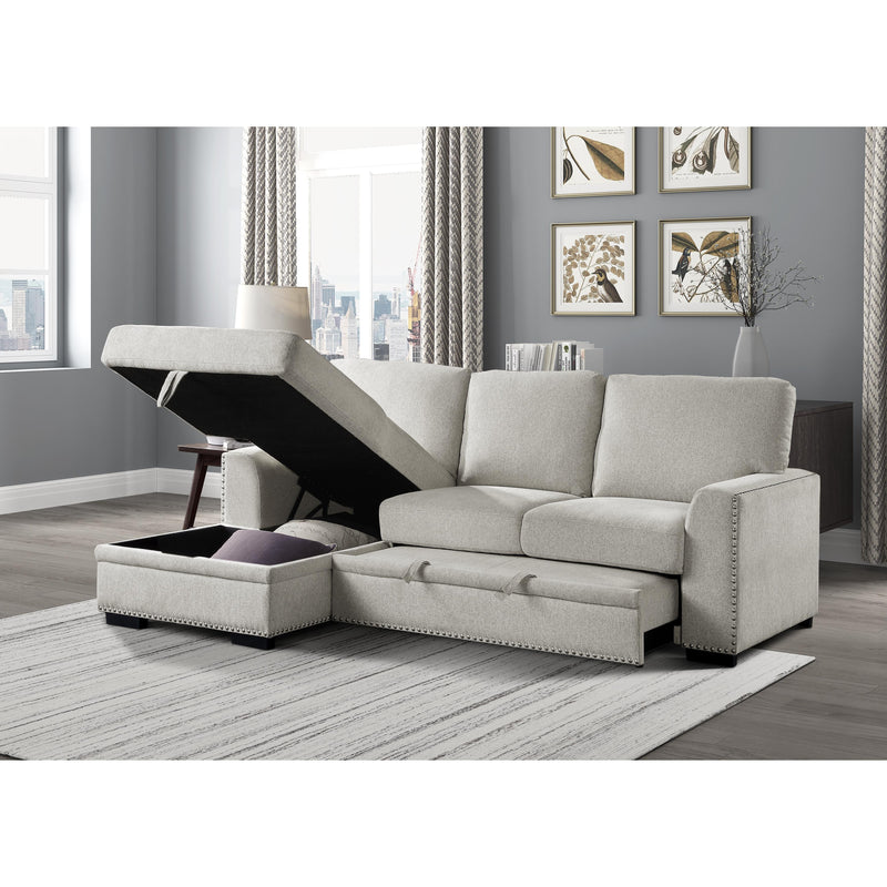 Homelegance Morelia 9468BE*2LC2R 2 pc Sectional with Pull-out Bed and Left Chaise with Hidden Storage IMAGE 9