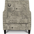 Elements International Erica UER636100CA Chair with Chrome Nails - Script IMAGE 1