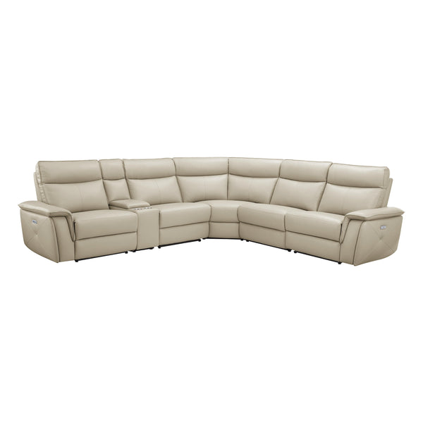 Homelegance Maroni 8259RFTP*6SCPWH 6 pc Modular Power Reclining Sectional with Power Headrests IMAGE 1