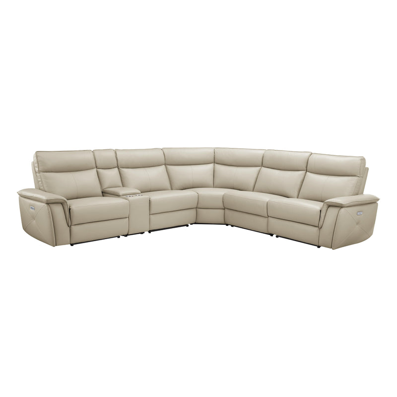 Homelegance Maroni 8259RFTP*6SCPWH 6 pc Modular Power Reclining Sectional with Power Headrests IMAGE 1