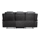 Homelegance Briscoe Reclining Leather Look Sofa 9470GY-3 IMAGE 3