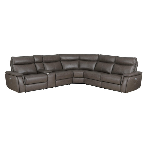 Homelegance Maroni 8259RFDB*6SCPWH 6 pc Modular Power Reclining Sectional with Power Headrests IMAGE 1