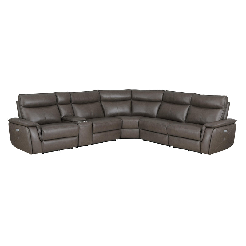 Homelegance Maroni 8259RFDB*6SCPWH 6 pc Modular Power Reclining Sectional with Power Headrests IMAGE 1