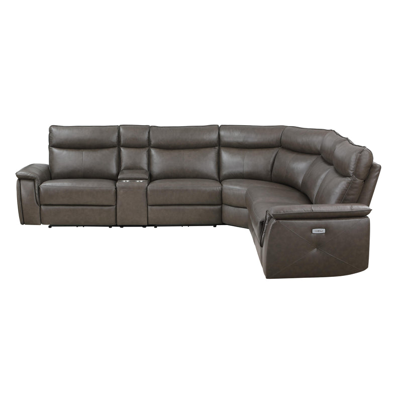 Homelegance Maroni 8259RFDB*6SCPWH 6 pc Modular Power Reclining Sectional with Power Headrests IMAGE 3