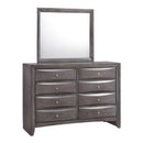 Elements International Emily Grey EG100DRMR Dresser and Mirror Set IMAGE 2