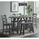  Elements International Renegade DRN3006CS 6 pc Counter Height Dining Set - Grey IMAGE 1