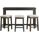 Elements International Stone TST100BTSP 4 pc Counter Height Dinette - Charcoal IMAGE 1