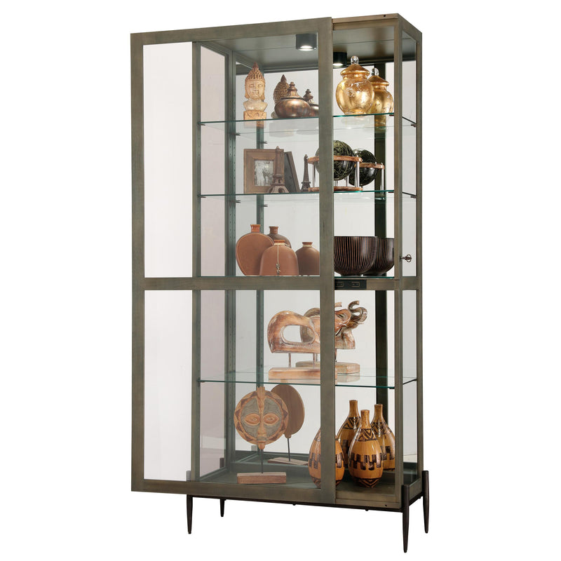 Howard Miller Ansel II 680-691 Curio Cabinet - Smoke Grey IMAGE 2