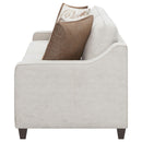  Coaster Furniture Christine 552061 Upholstered Sloped Arm Sofa - Beige IMAGE 4