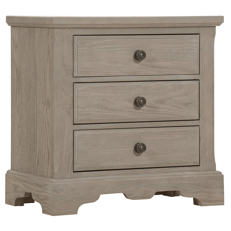 Artisan & Post Heritage 114-227 3 Drawer Night Stand - Greystone IMAGE 1