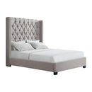 Elements International Morrow UMW092QB Queen Upholstered Bed - Gray IMAGE 2
