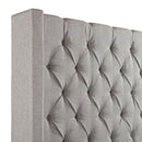 Elements International Morrow UMW092QB Queen Upholstered Bed - Gray IMAGE 4