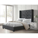 Elements International Morrow UMW090KB King Upholstered Bed - Charcoal IMAGE 7