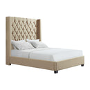Elements International Morrow UMW082QB Queen Upholstered Bed - Natural IMAGE 2
