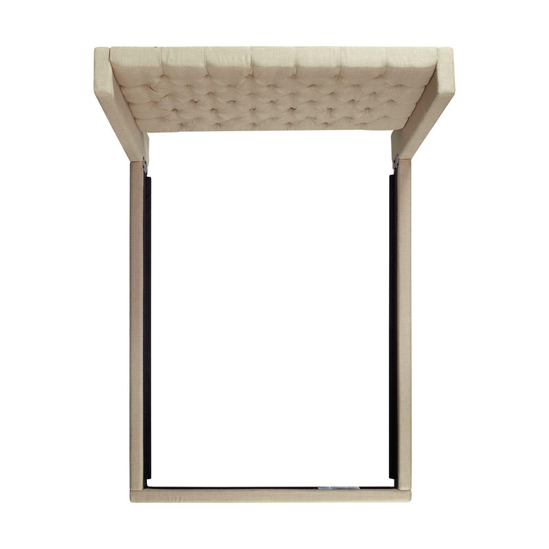Elements International Morrow UMW082KB King Upholstered Bed - Natural IMAGE 3