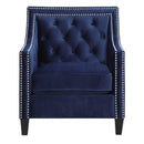 Elements International Tiffany UTF286100CA Accent Chair - Broadway Navy IMAGE 1