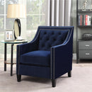 Elements International Tiffany UTF286100CA Accent Chair - Broadway Navy IMAGE 9