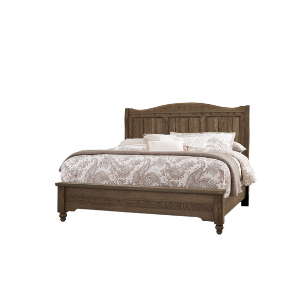 Artisan & Post Heritage 112 Queen Sleigh Bed - Cobblestone Oak IMAGE 1