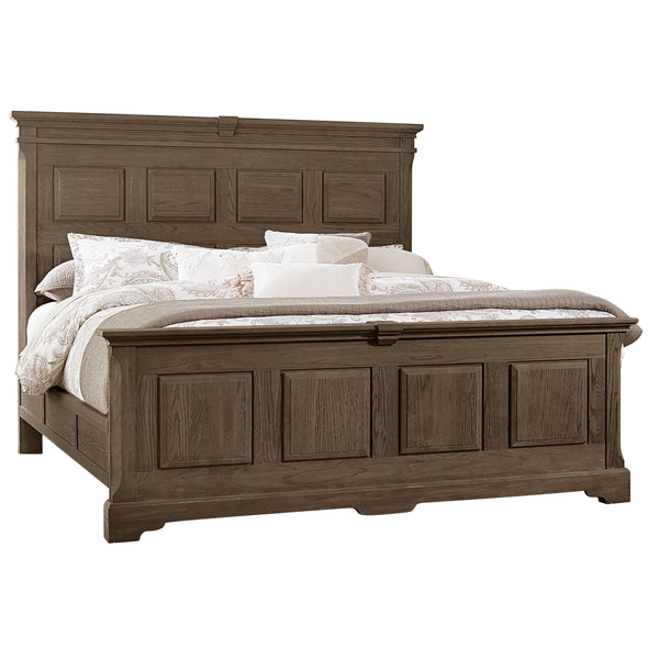 Artisan & Post Heritage 112 King Mansion Bed with Decorative Rails - Cobblestone Oak IMAGE 1