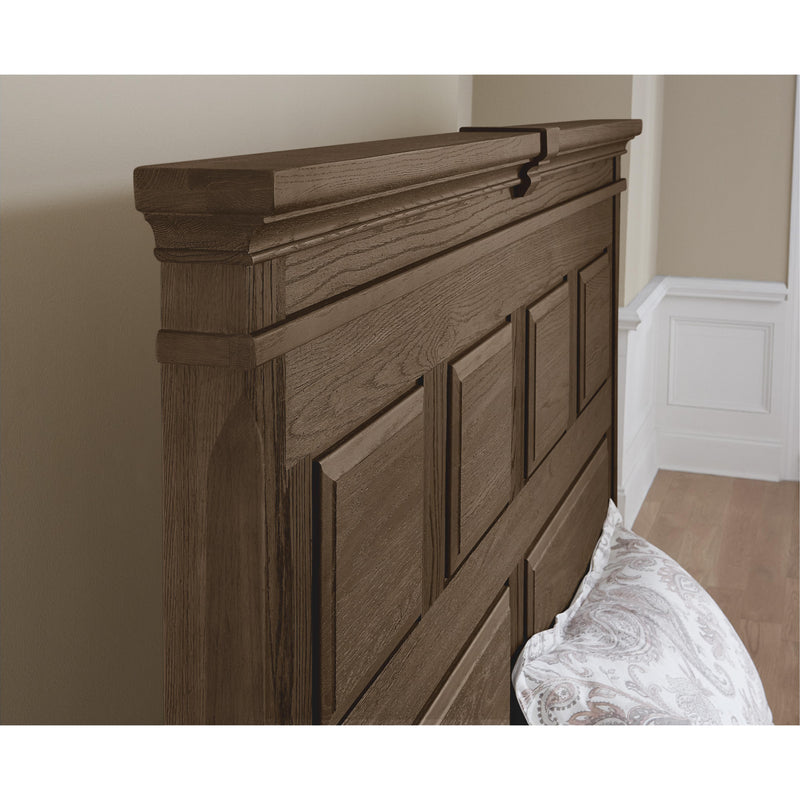 Artisan & Post Heritage 112 King Mansion Bed with Decorative Rails - Cobblestone Oak IMAGE 6