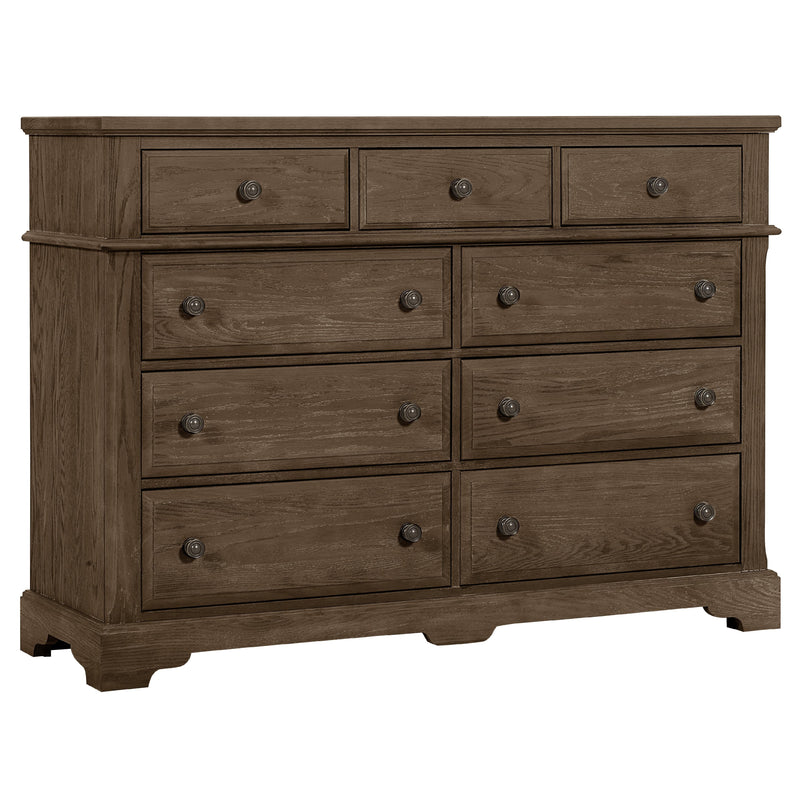 Artisan & Post Heritage 112-003 9 Drawer Bureau - Cobblestone Oak IMAGE 1