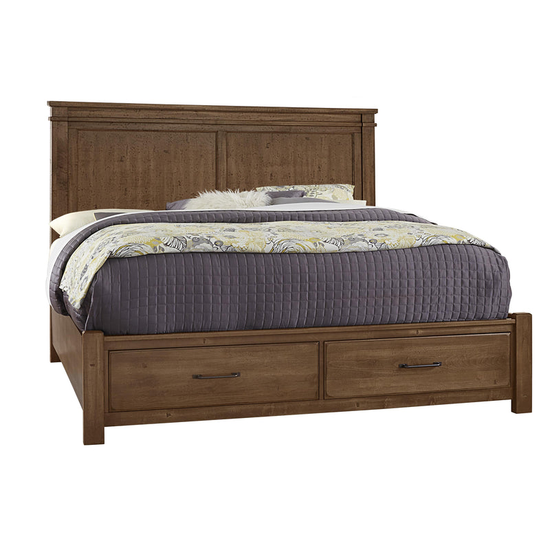 Artisan & Post Cool Rustic 174 Queen Mansion Bed with Footboard Storage - Amber IMAGE 1