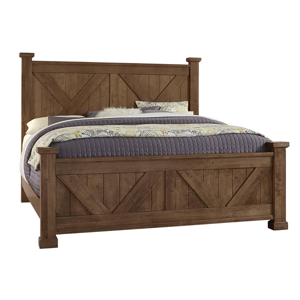 Artisan & Post Cool Rustic 174 Queen X Bed with X Footboard - Amber IMAGE 1