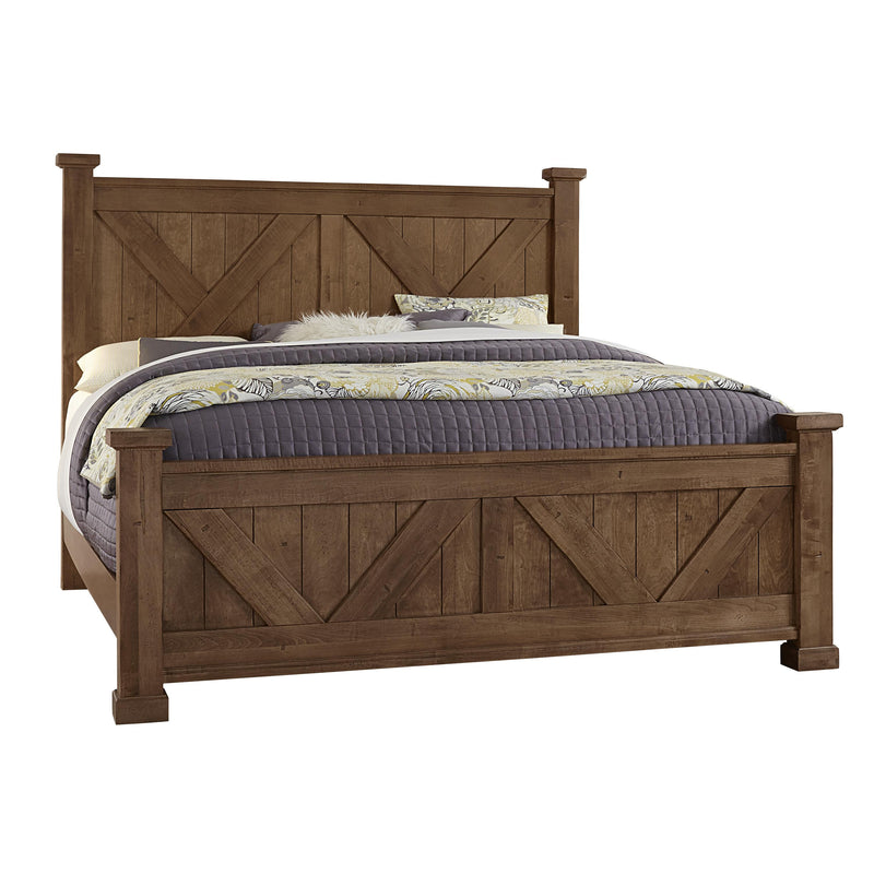 Artisan & Post Cool Rustic 174 Queen X Bed with X Footboard - Amber IMAGE 1
