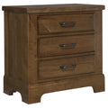 Artisan & Post Cool Rustic 174-227 3 Drawer Night Stand - Amber IMAGE 1