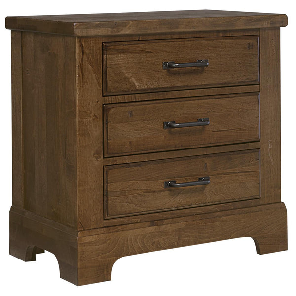 Artisan & Post Cool Rustic 174-227 3 Drawer Night Stand - Amber IMAGE 1