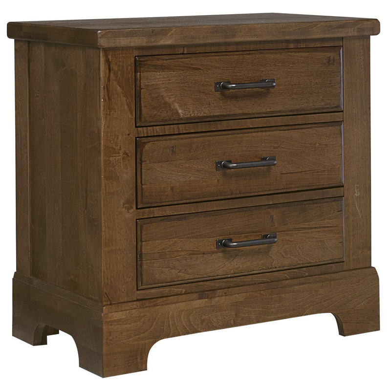 Artisan & Post Cool Rustic 174-227 3 Drawer Night Stand - Amber IMAGE 1