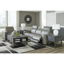  Signature Design by Ashley Correze U94202S2 3 pc Power Reclining Sectional Sofa IMAGE 10