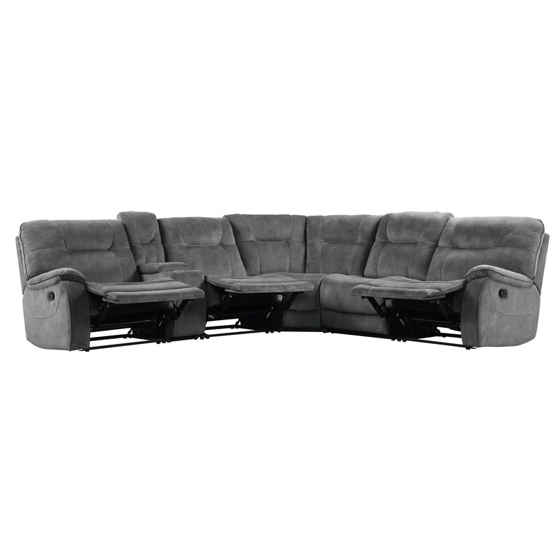 Parker Living Cooper MCOO-PACKA-SGR Shadow Grey 6 pc Modular Manual Reclining Sectional
